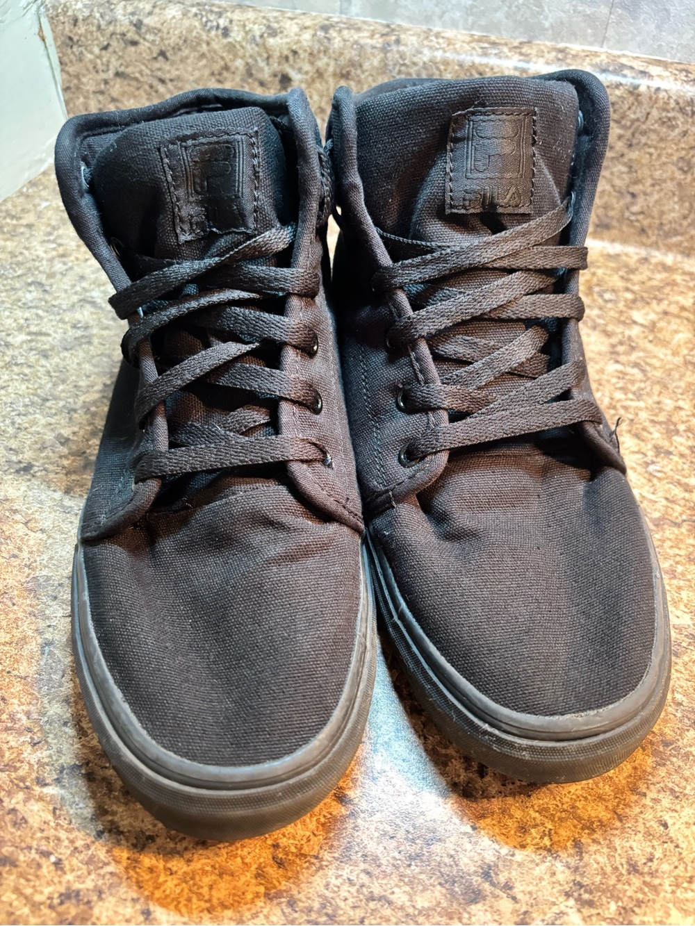 Fila Men's Black High-Top Canvas Sneakers